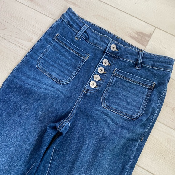 INC International Concepts High-Rise Button Fly Flare Jeans, Women’s Size 4 - Picture 3 of 7